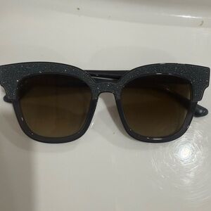 Jimmy Choo Black Glitter Sunglasses